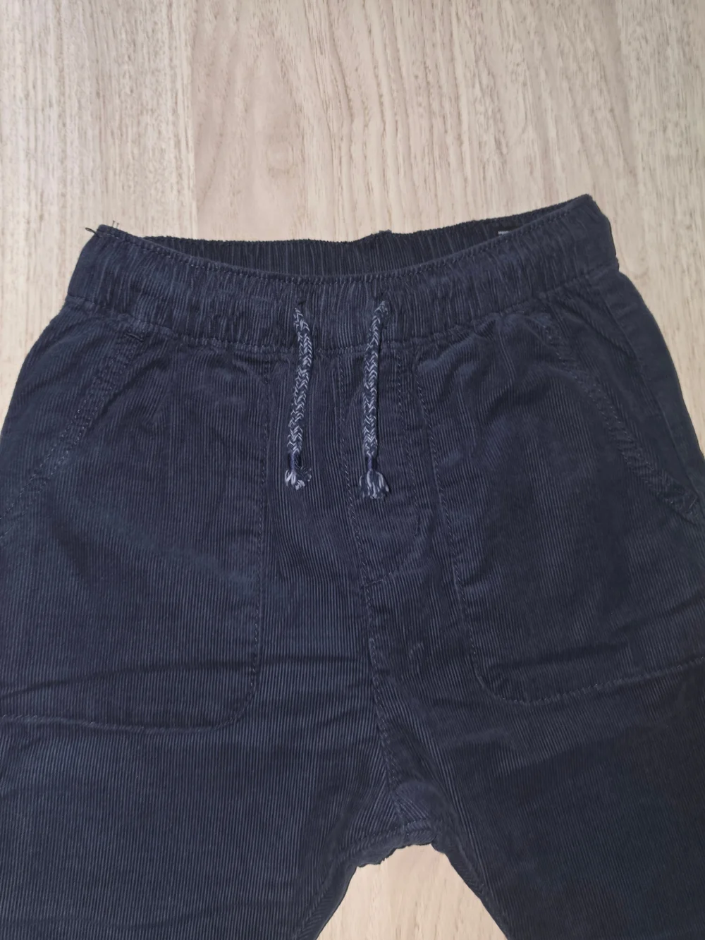 Kids Navy Corduroy Pull-On Pants